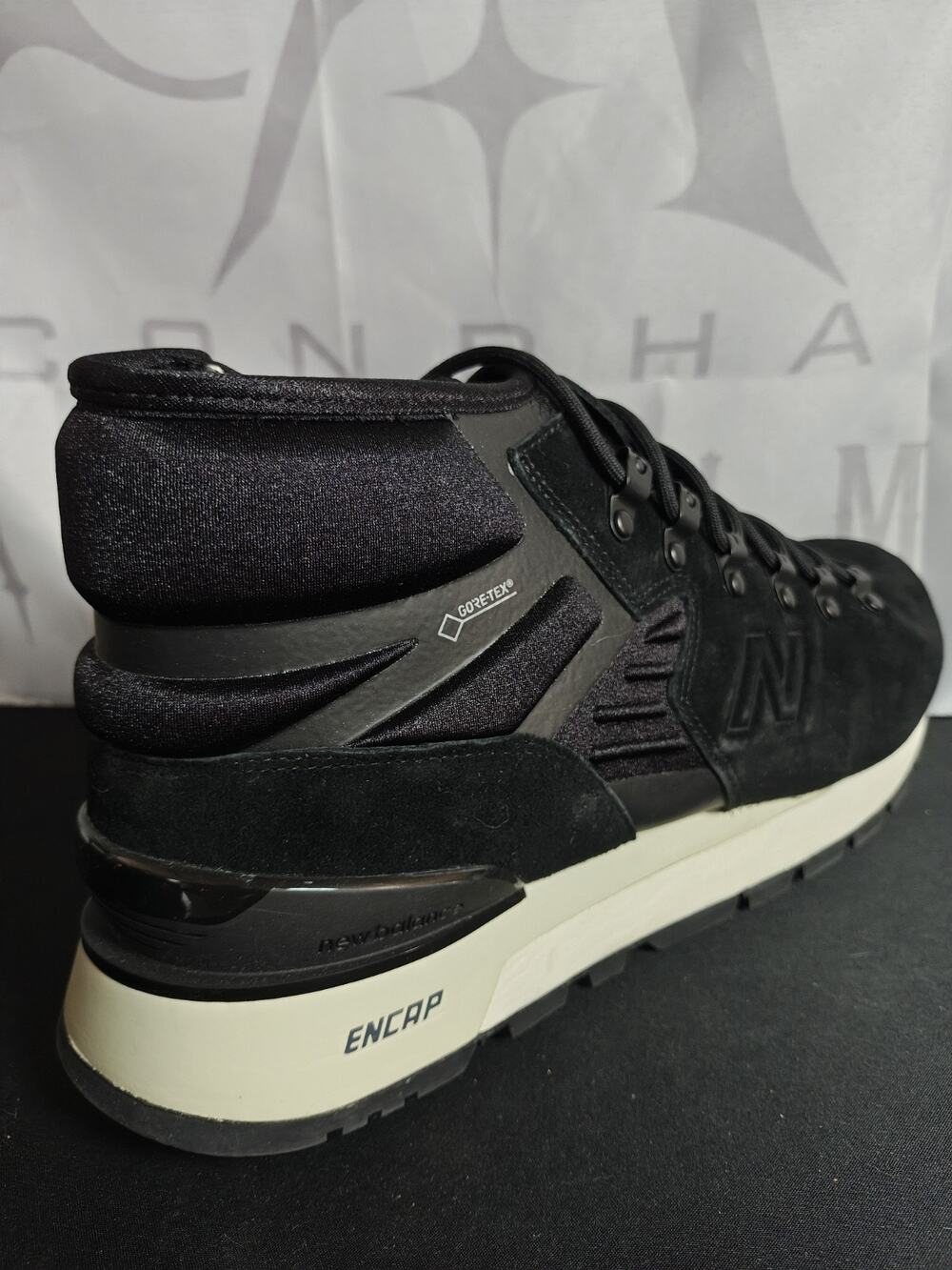 New Balance $200 Men's 13 Niobium Gore-tex Encap Black Boots Zipper NWT